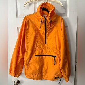 Vintage L.L. Bean Jacket Mens Large Orange Light Hiking Outdoor Windbreaker READ